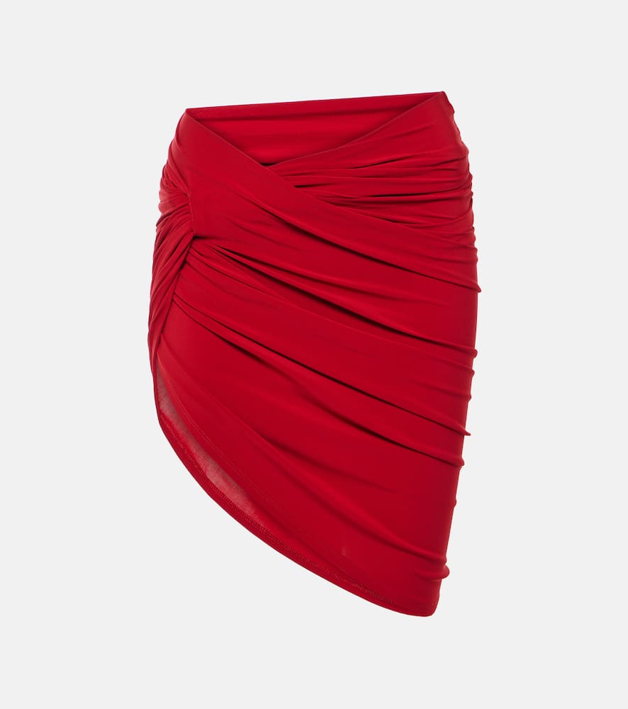 La Mini Jupe Drapeado jersey miniskirt