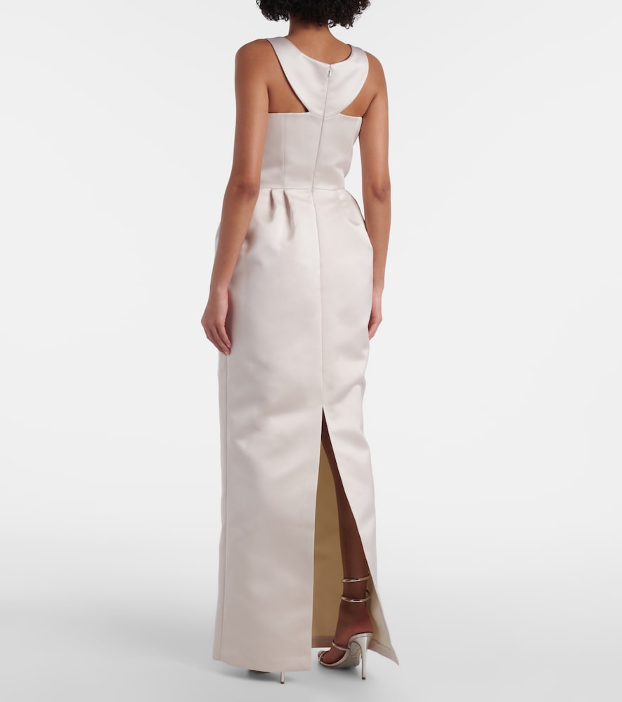  Safiyaa Safiyaa Trecchi Embellished Satin Gown 