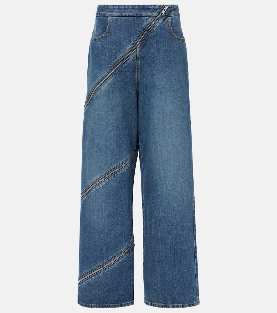 Alaïa Zip-up wide-leg jeans