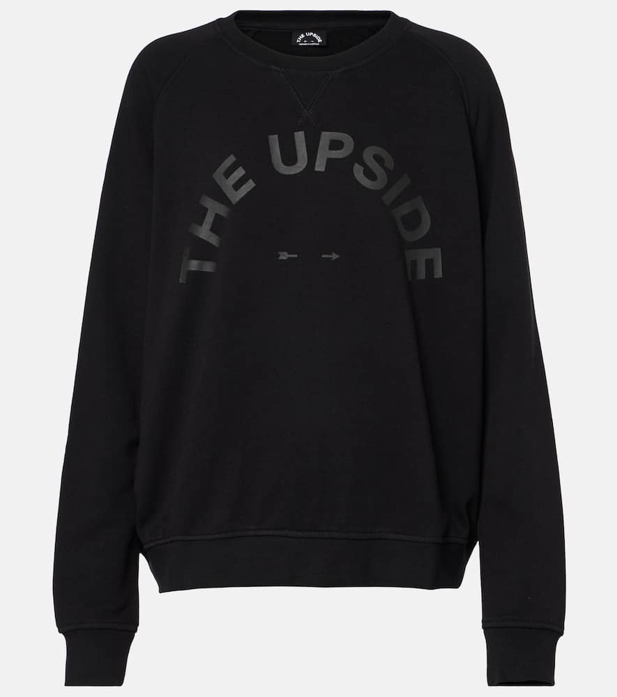 The Upside Newport Cotton Terry Sweatshirt In Black