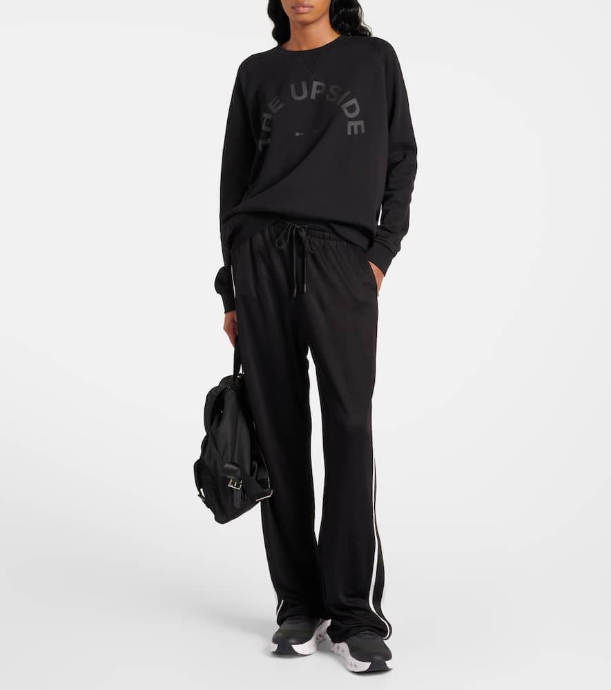 The Upside Newport Cotton Terry Sweatshirt In Black