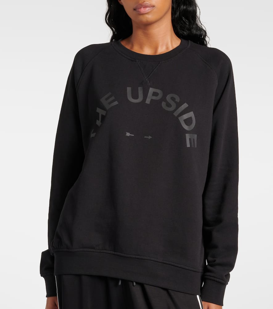The Upside Newport Cotton Terry Sweatshirt In Black