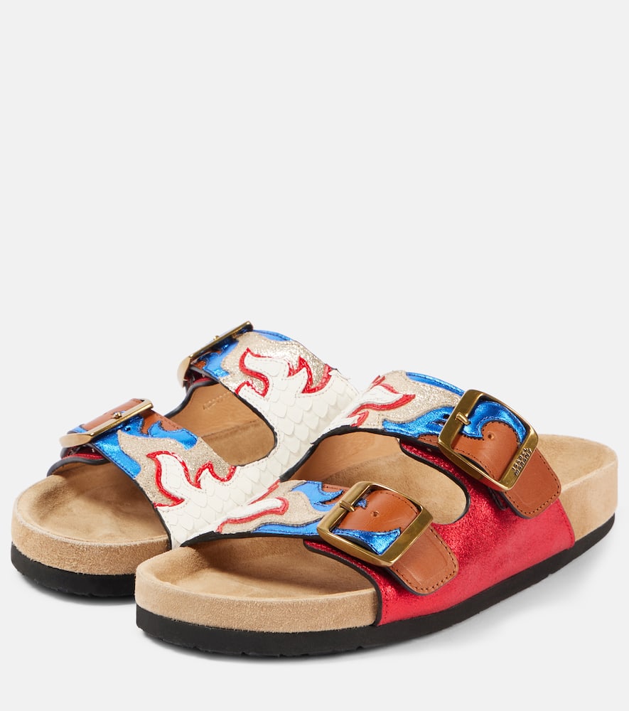 Isabel Marant Lelik Leather Sandals In Multicolor