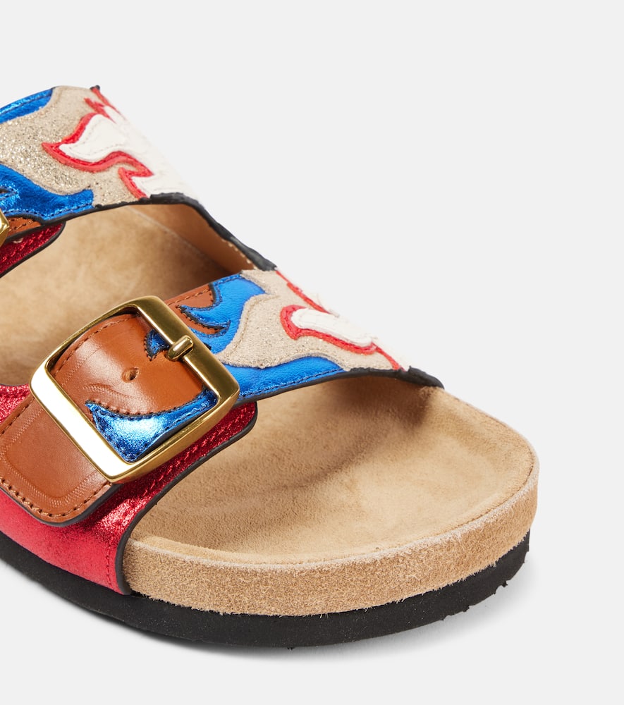 Isabel Marant Lelik Leather Sandals In Multicolor