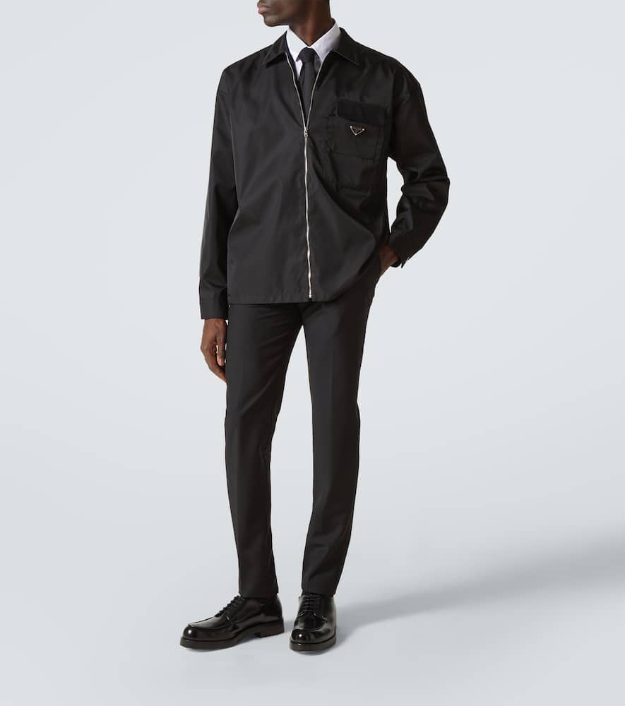 Prada Recycled Polyamide Jacket In Black