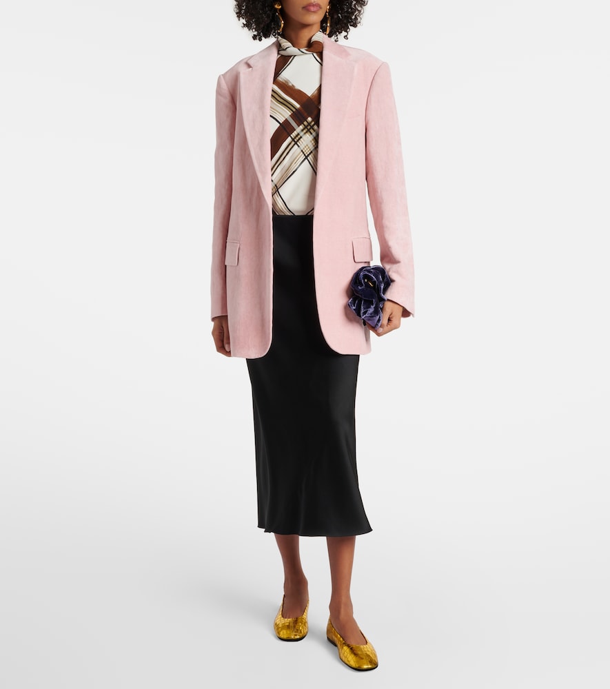 Croc-Effect Ballet Flats