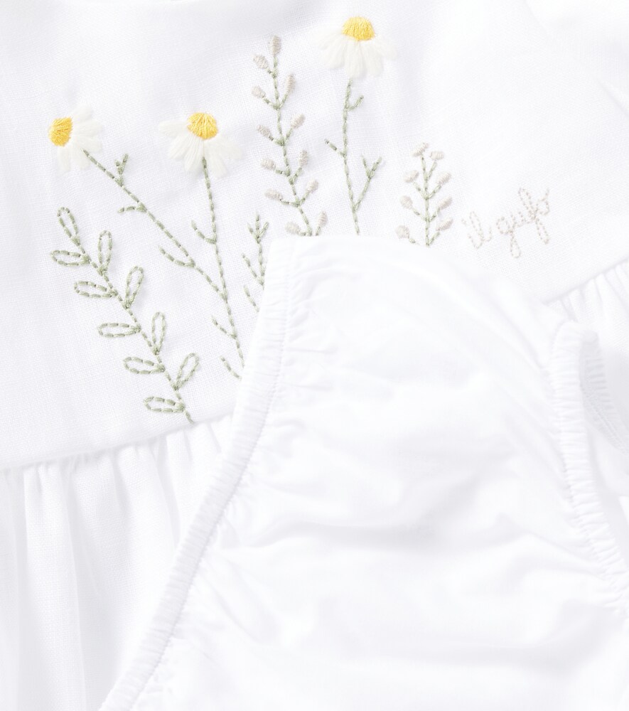  Il Gufo Il Gufo Baby Set Aus Kleid Und Höschen Aus Leinen 
