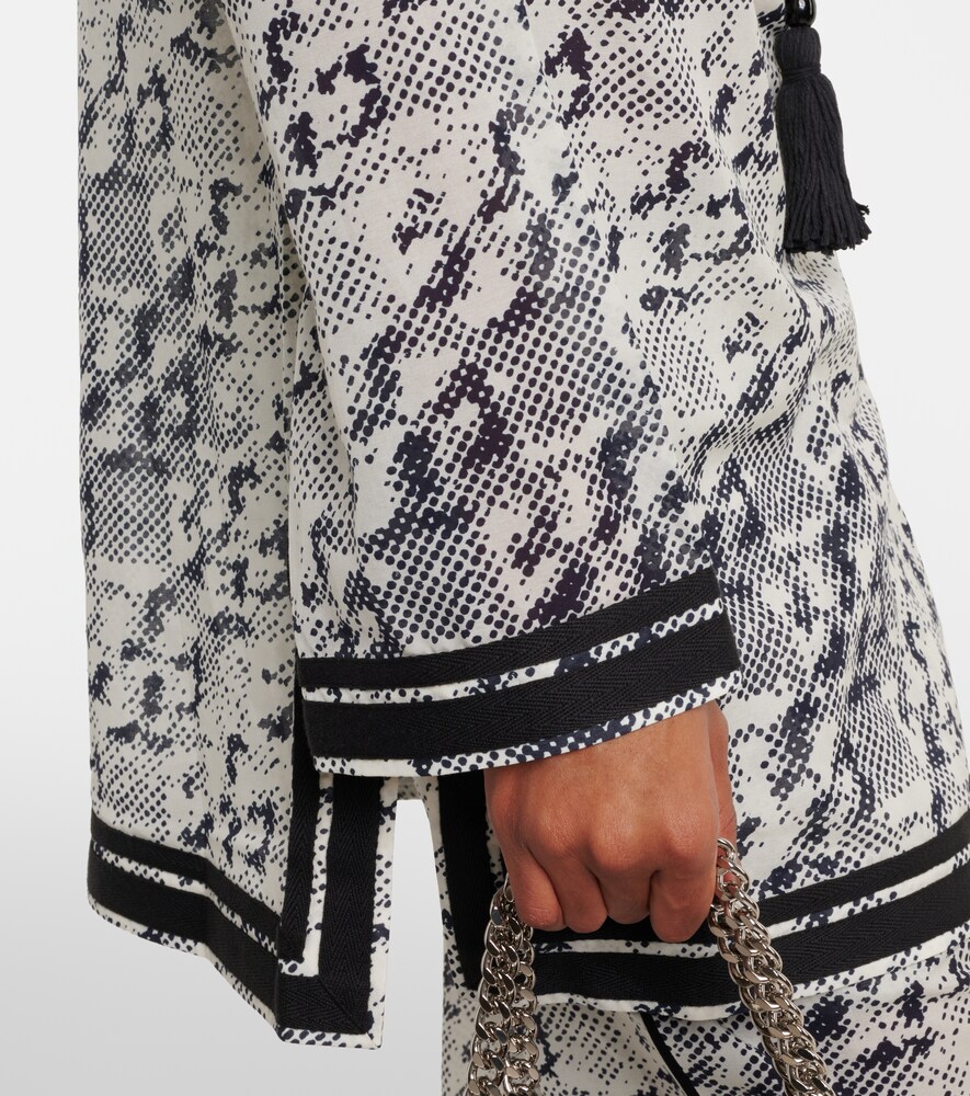  Tory Burch Tory Burch Printed Silk And Cotton Tunic 
