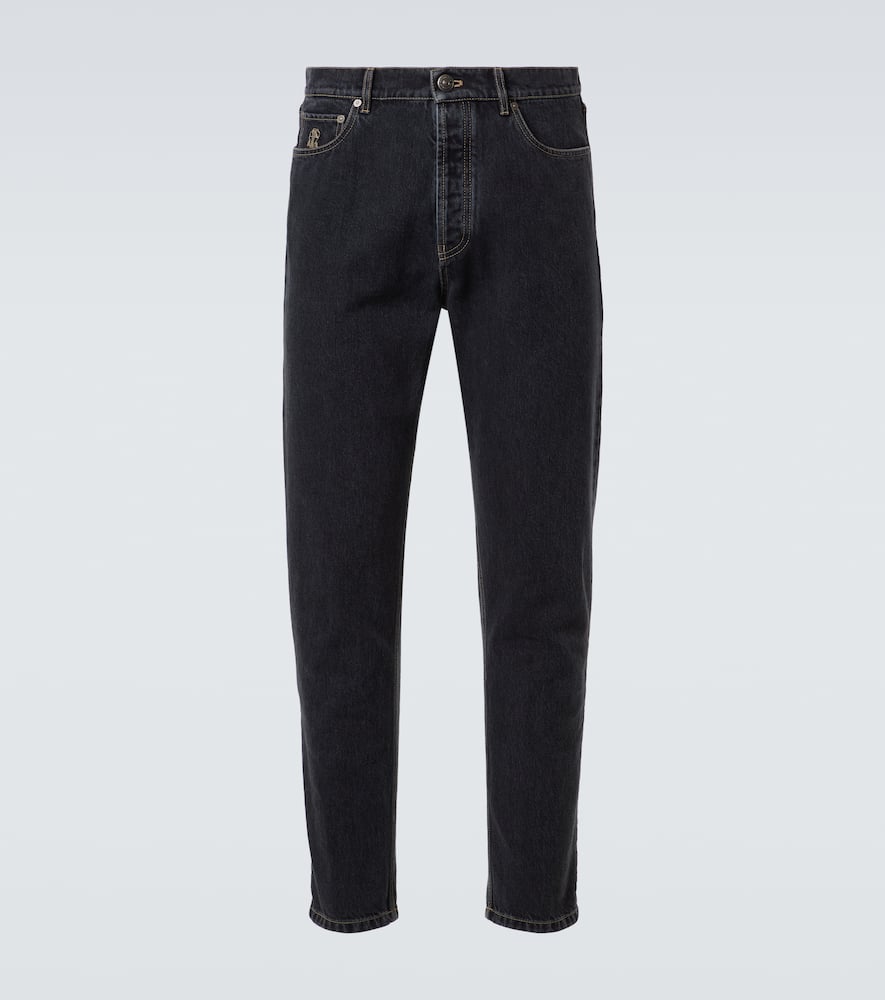 Brunello Cucinelli Dyed Jeans With Back Pocket And Belt Loops