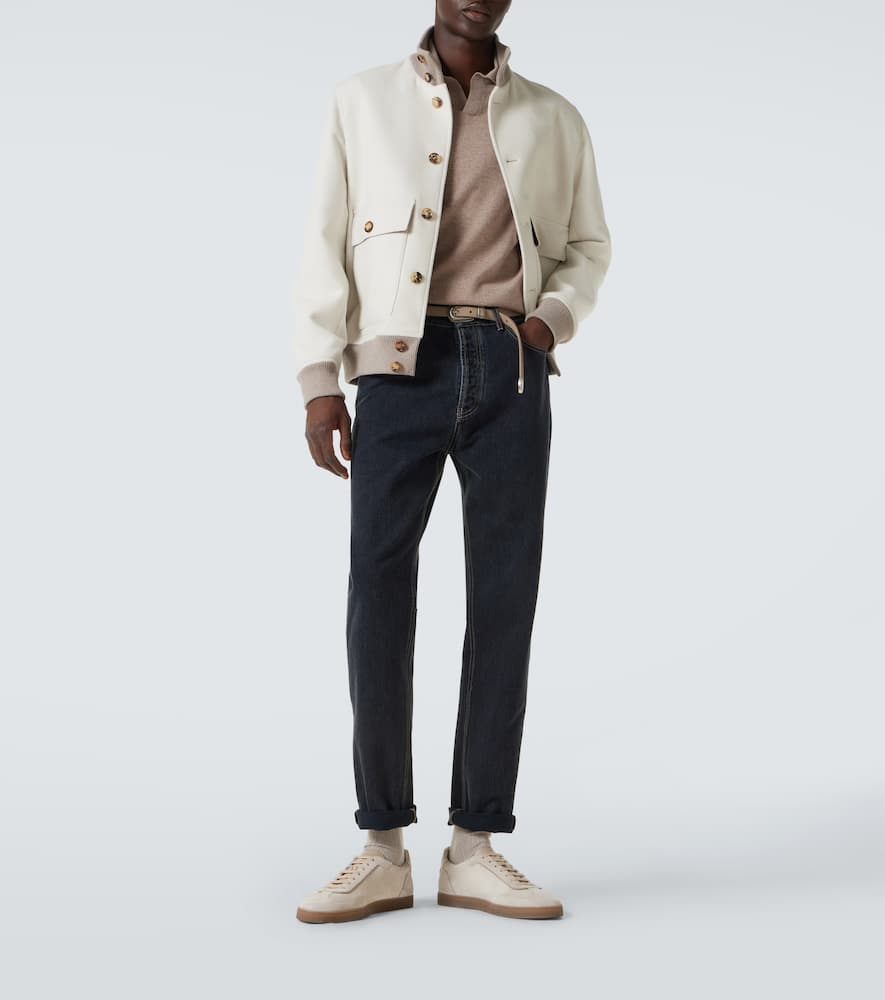 Brunello Cucinelli Dyed Jeans With Back Pocket And Belt Loops