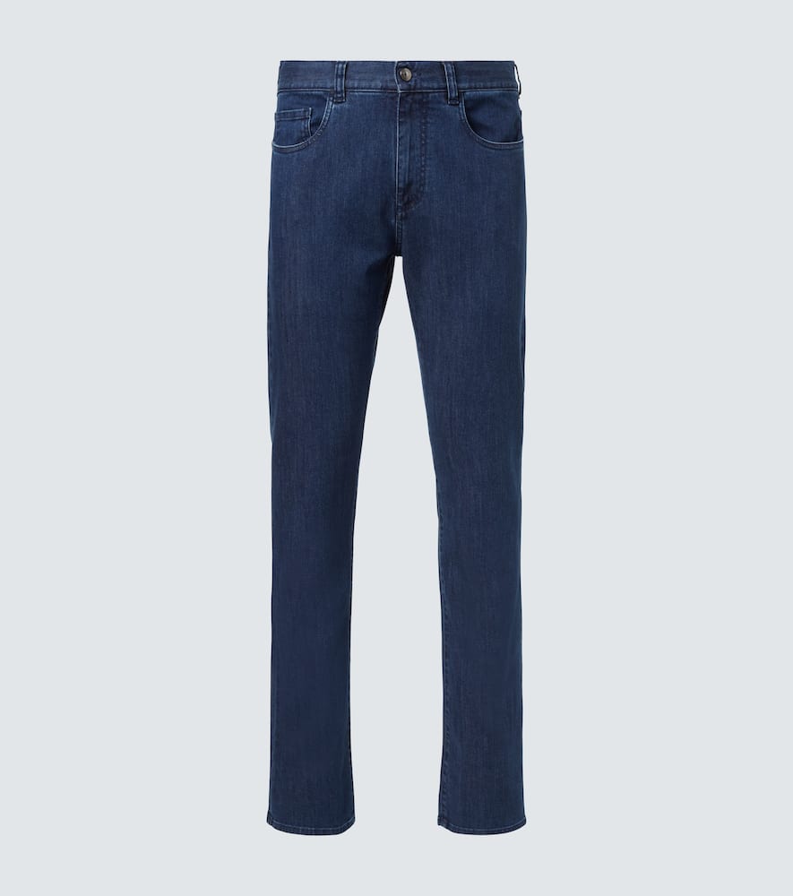 Mid-rise slim jeans