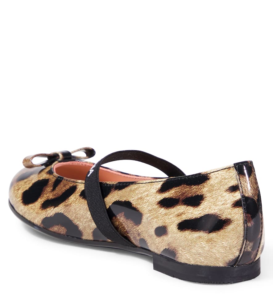 Dolce & Gabbana Leopard-print Ballet Flats In Neutral