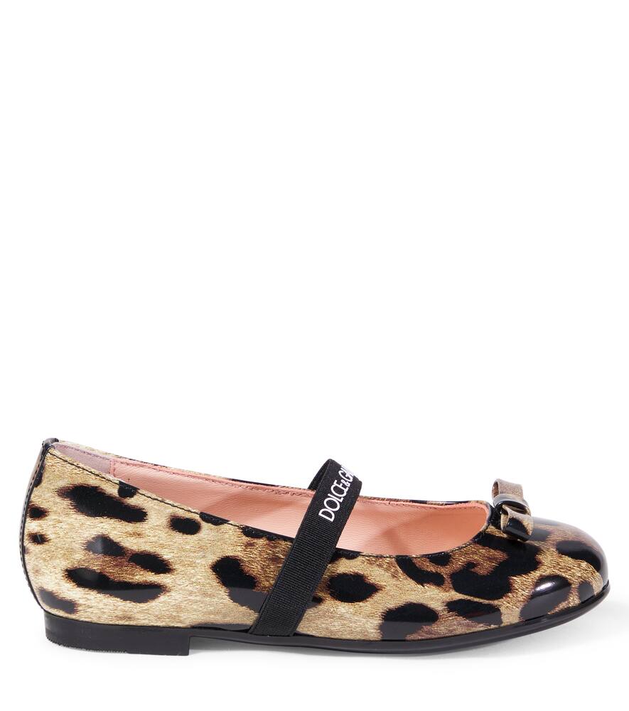 Dolce & Gabbana Leopard-print Ballet Flats In Neutral