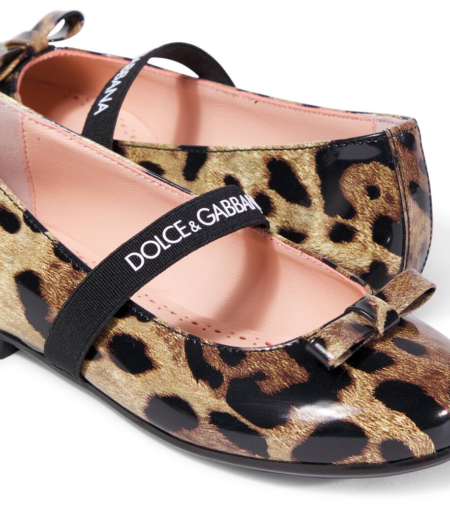 Dolce & Gabbana Leopard-print Ballet Flats In Neutral