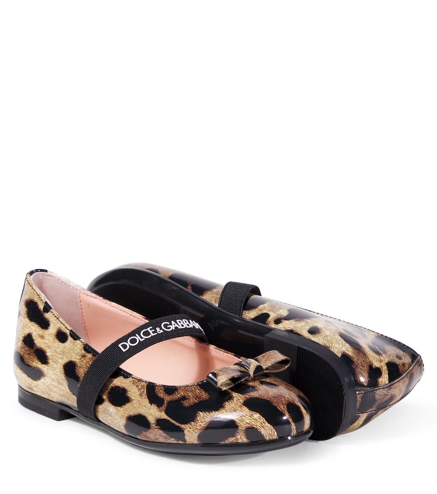 Dolce & Gabbana Leopard-print Ballet Flats In Neutral