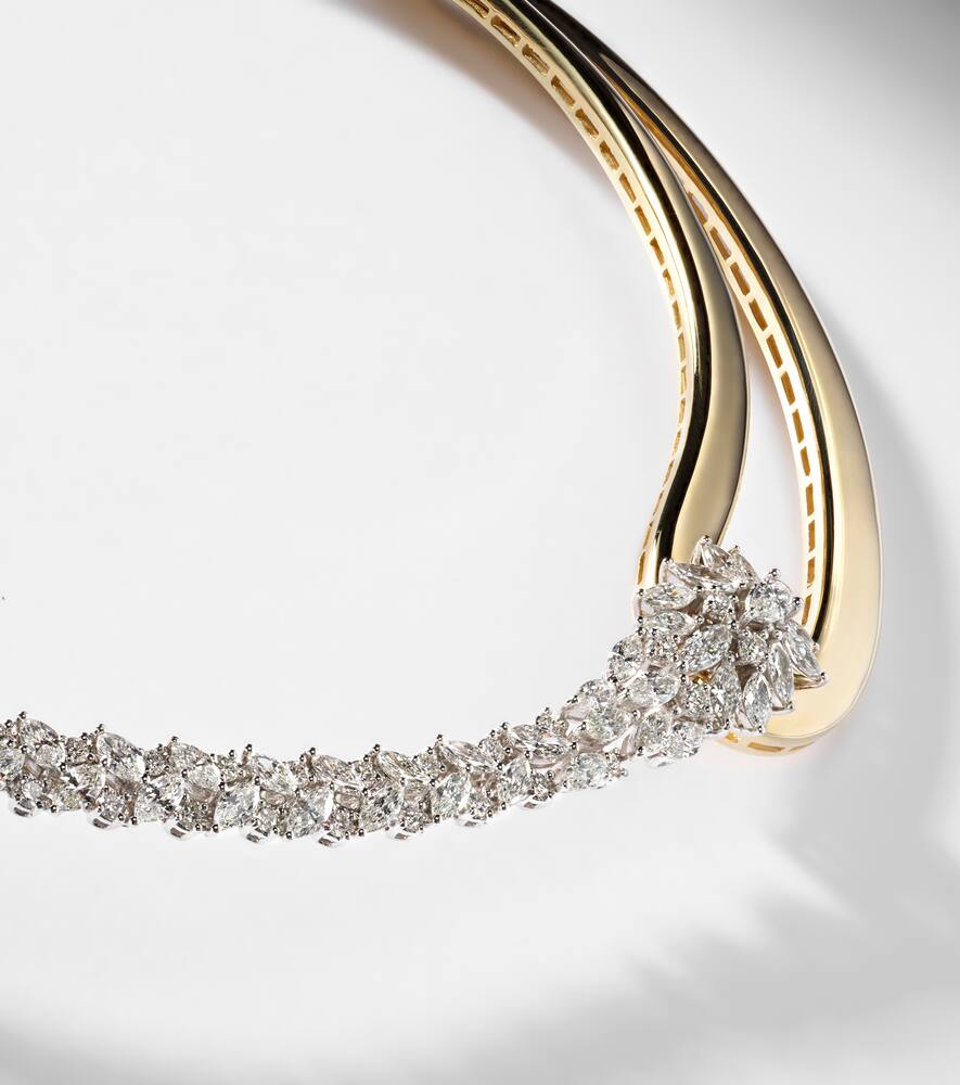 Yeprem Golden Strada 18kt Gold Necklace With Diamonds In Gold