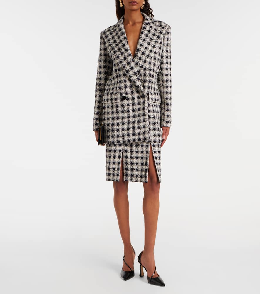 Nina Ricci Tweed Miniskirt In White