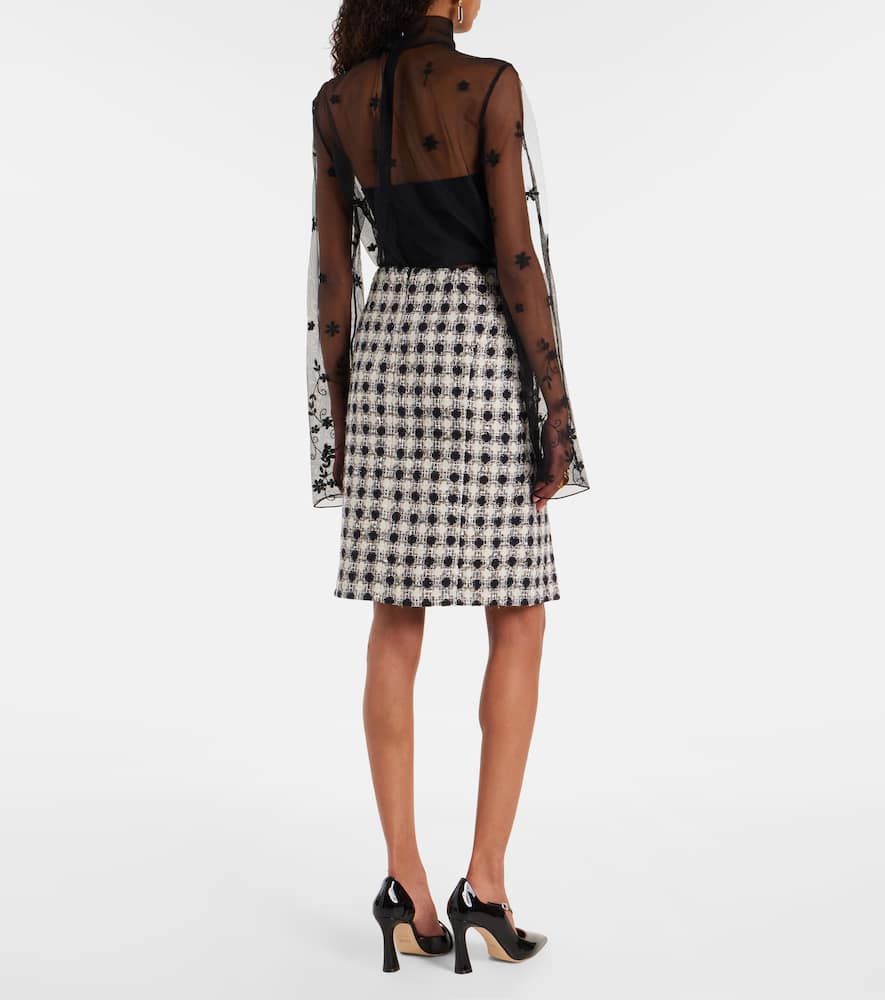 Nina Ricci Tweed Miniskirt In White