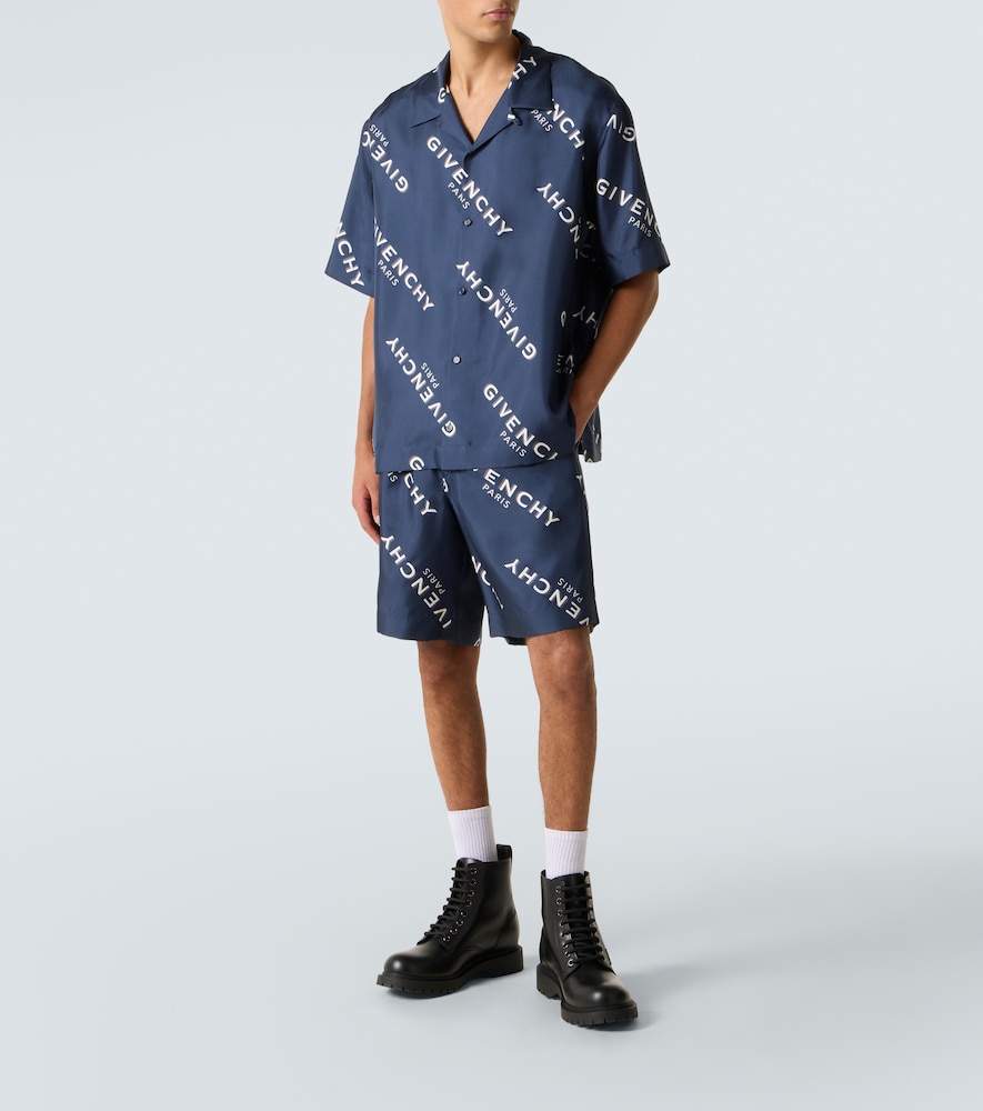  Givenchy Givenchy Givenchy Shadow Silk Bowling Shirt 