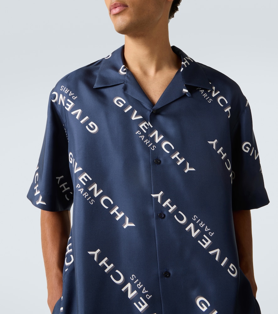  Givenchy Givenchy Givenchy Shadow Silk Bowling Shirt 