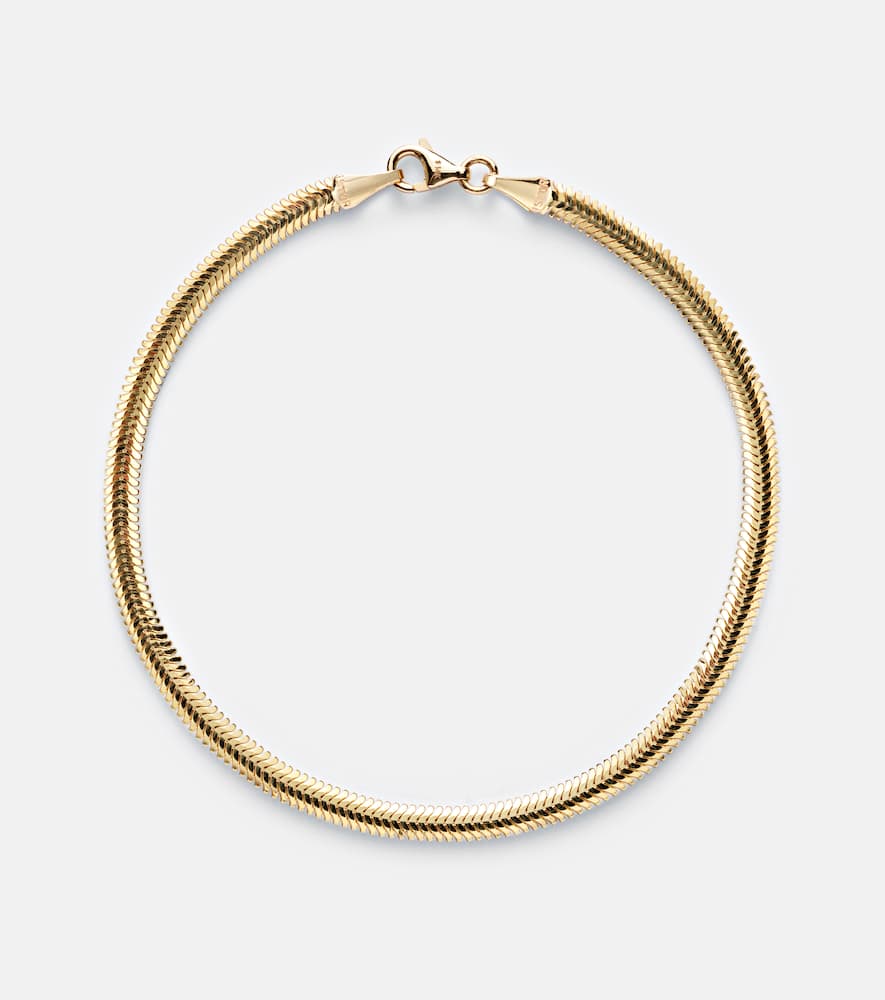 Stone And Strand Serpentine 14kt Gold Chain Bracelet In Gold