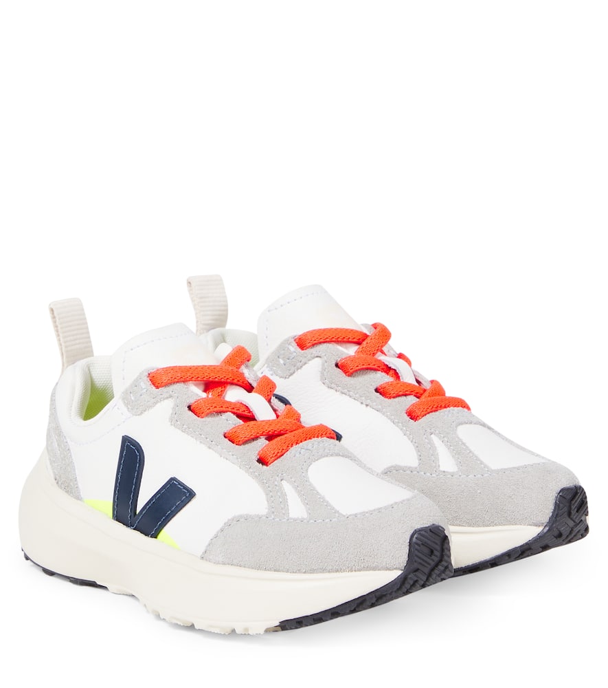 Veja Canary Suede-trimmed Leather Sneakers In Multi
