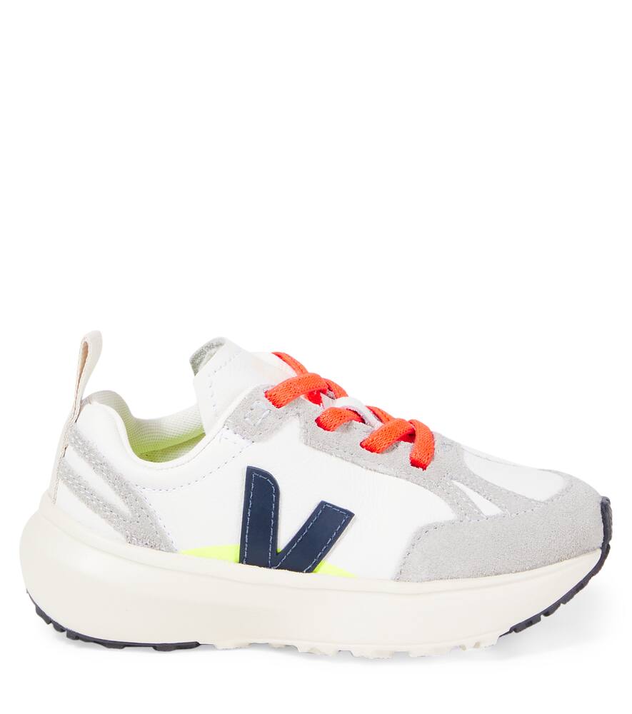 Veja Canary Suede-trimmed Leather Sneakers In Multi
