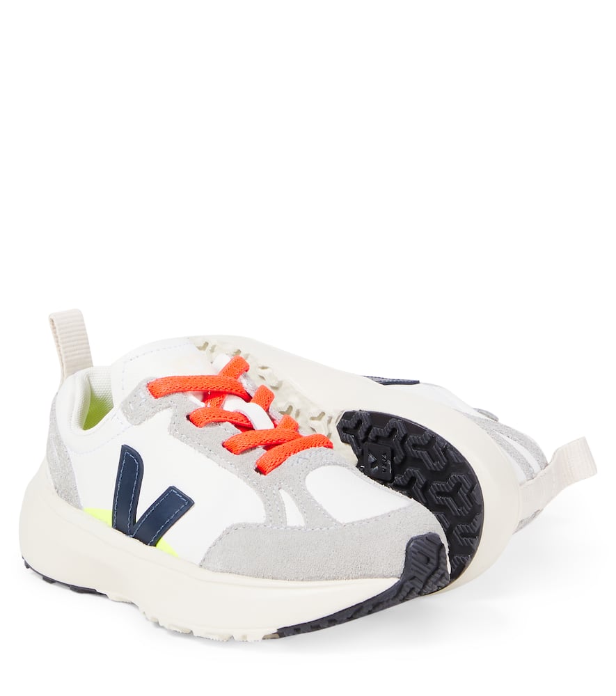 Veja Canary Suede-trimmed Leather Sneakers In Multi