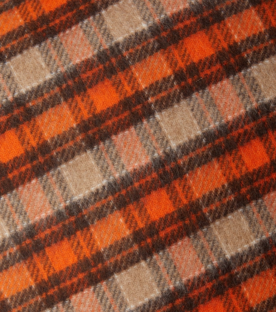 Loewe Anagram Wool And Cashmere Cushion In Brown
