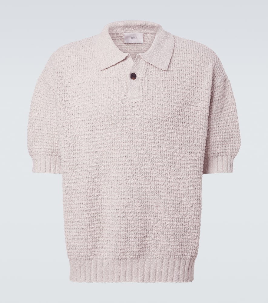 Knitted cotton polo shirt