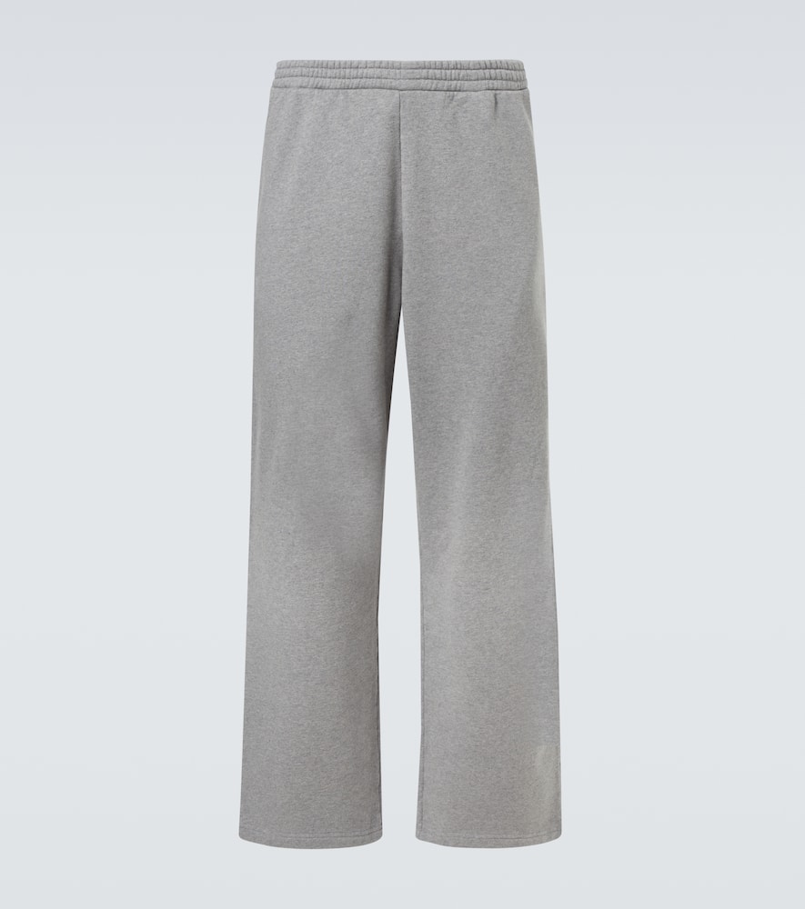 Cotton jersey wide-leg sweatpants