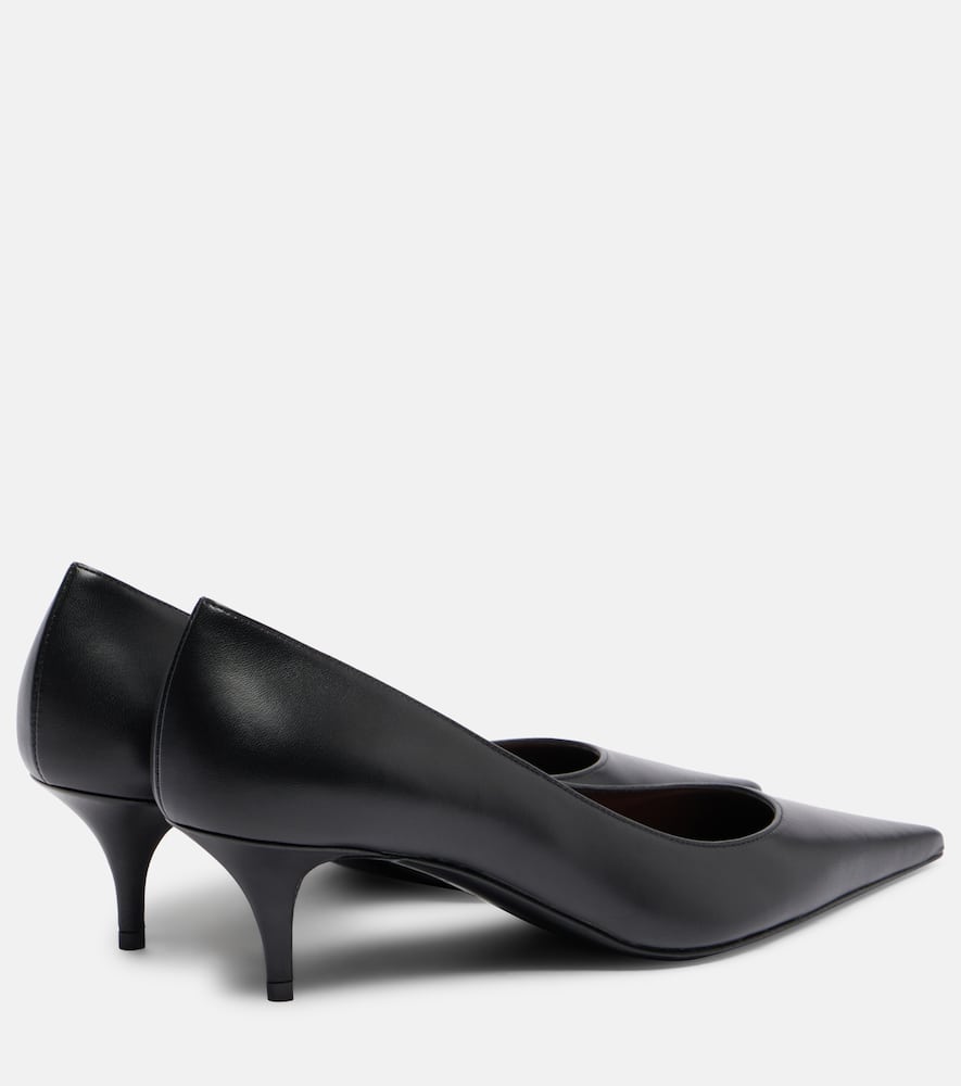 Amina Muaddi Barbara 55 Leather Pumps In Black