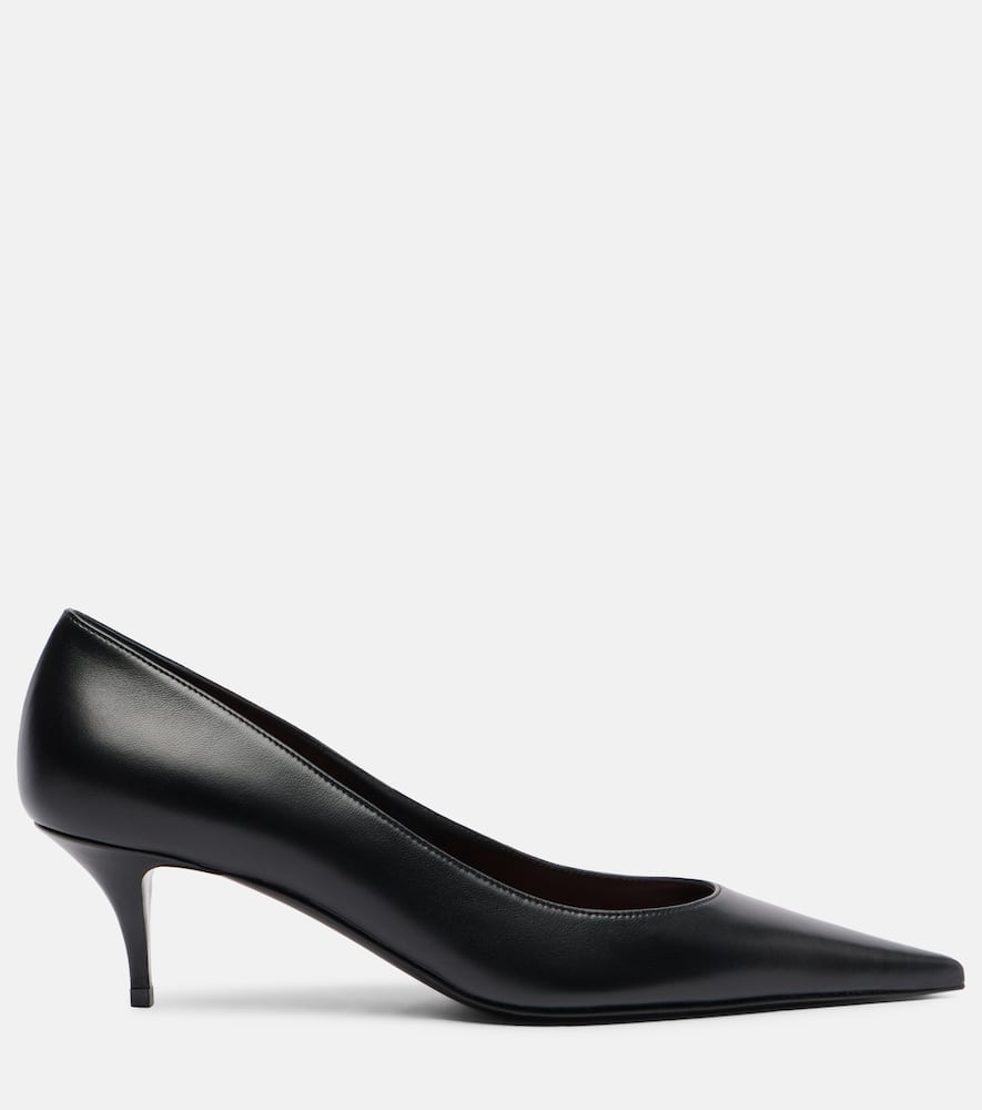 Amina Muaddi Barbara 55 Leather Pumps In Black