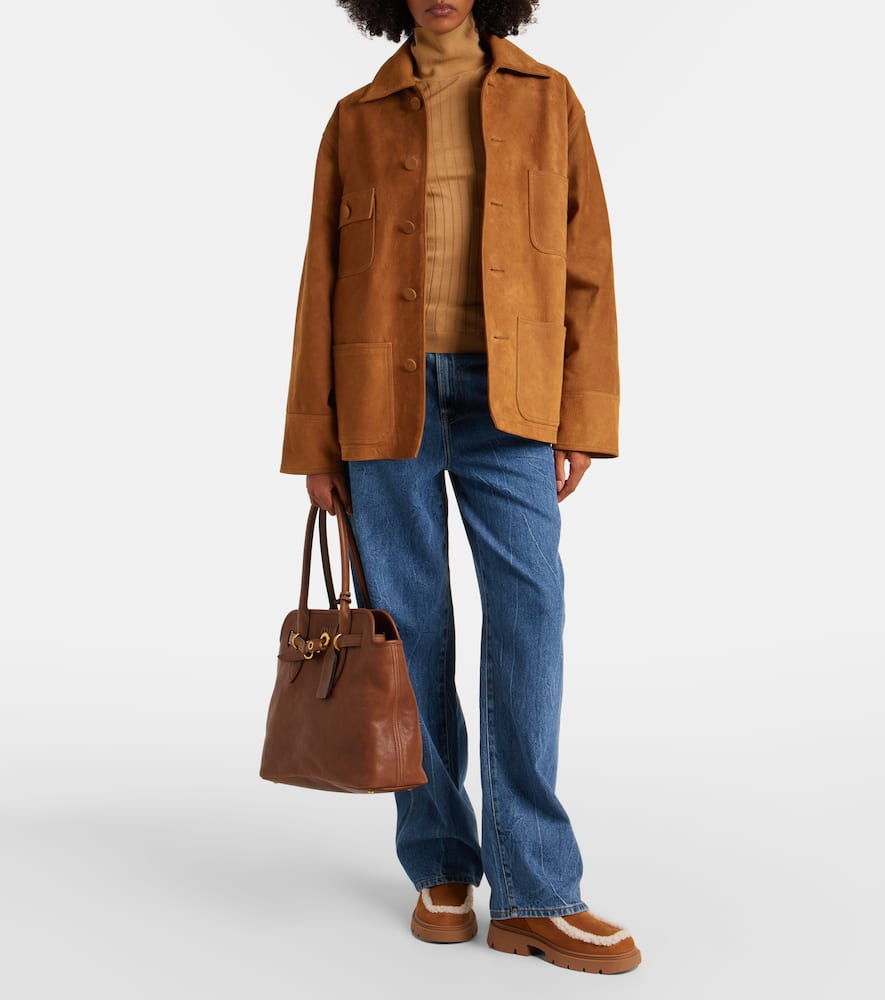 Inuikii Biker Suede Snow Boots In Brown