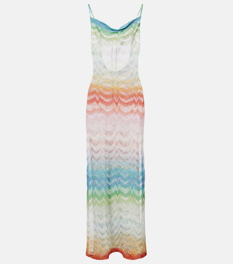 Missoni Women's Multicoloured Open-Knit Lame Maxi Dress UK Size 12 - Mytheresa