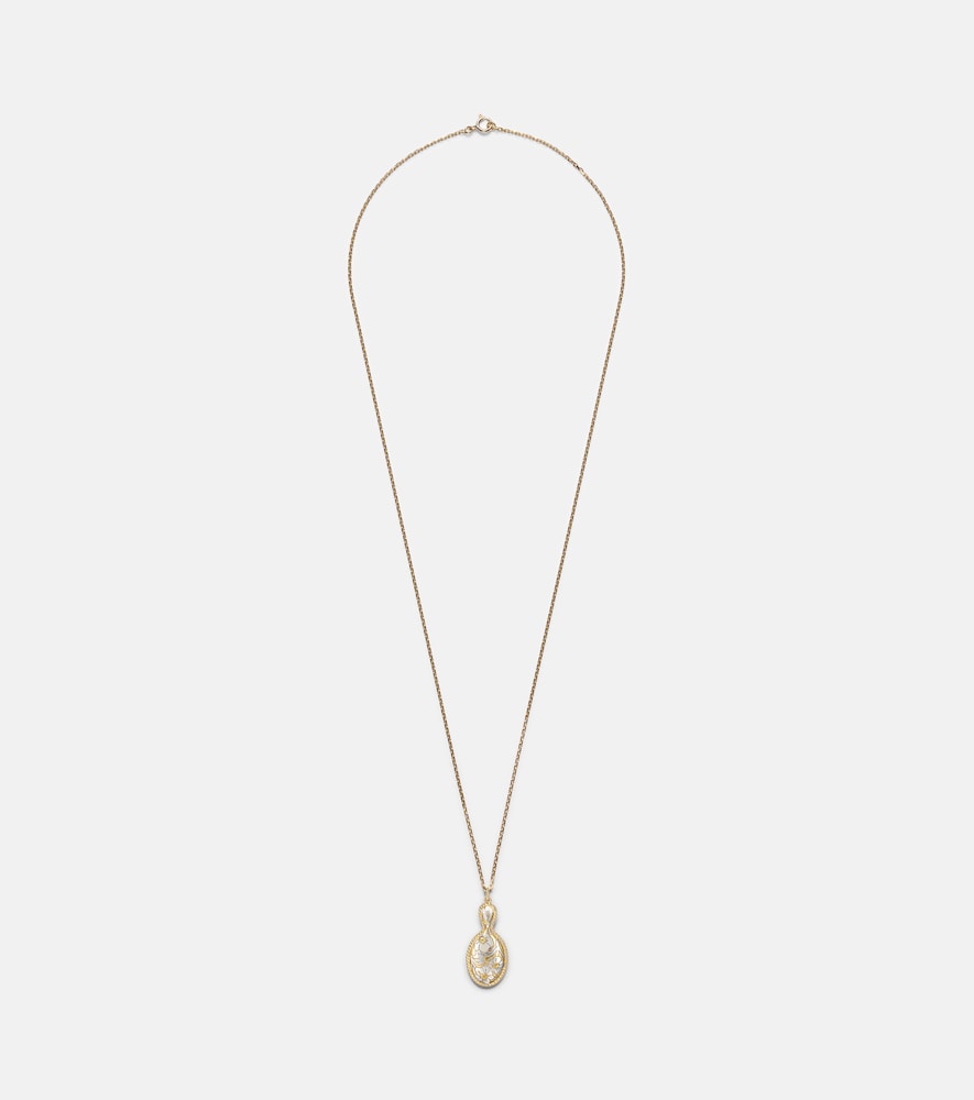 Yvonne Leon Yvonne Léon Joli Miroir 18kt and 9kt gold pendant necklace with citrines