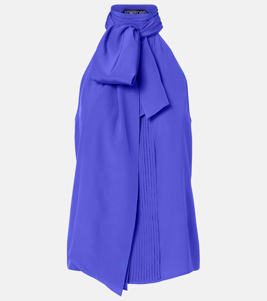 Tom Ford Silk Top In Blue
