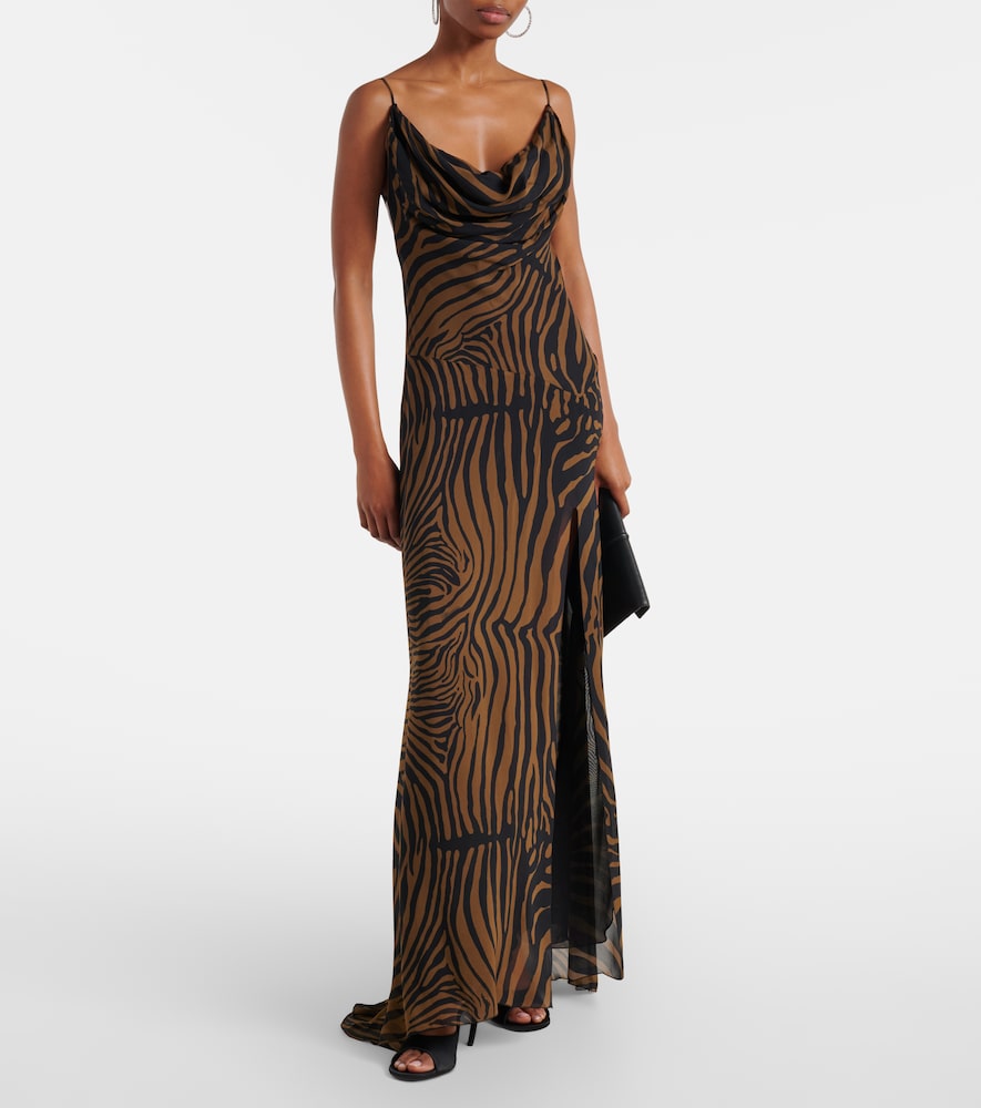 Blumarine Zebra-print maxi dress