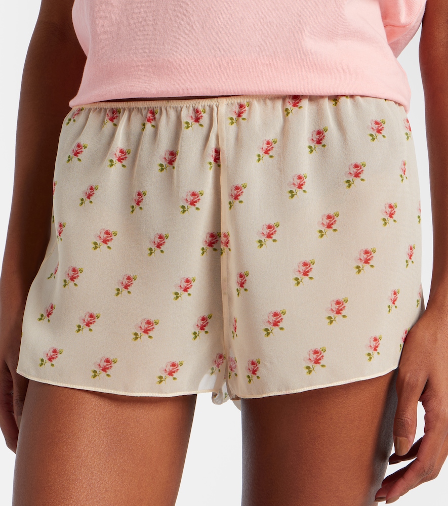  Khaite Khaite Tilly Floral Silk Organza Shorts 