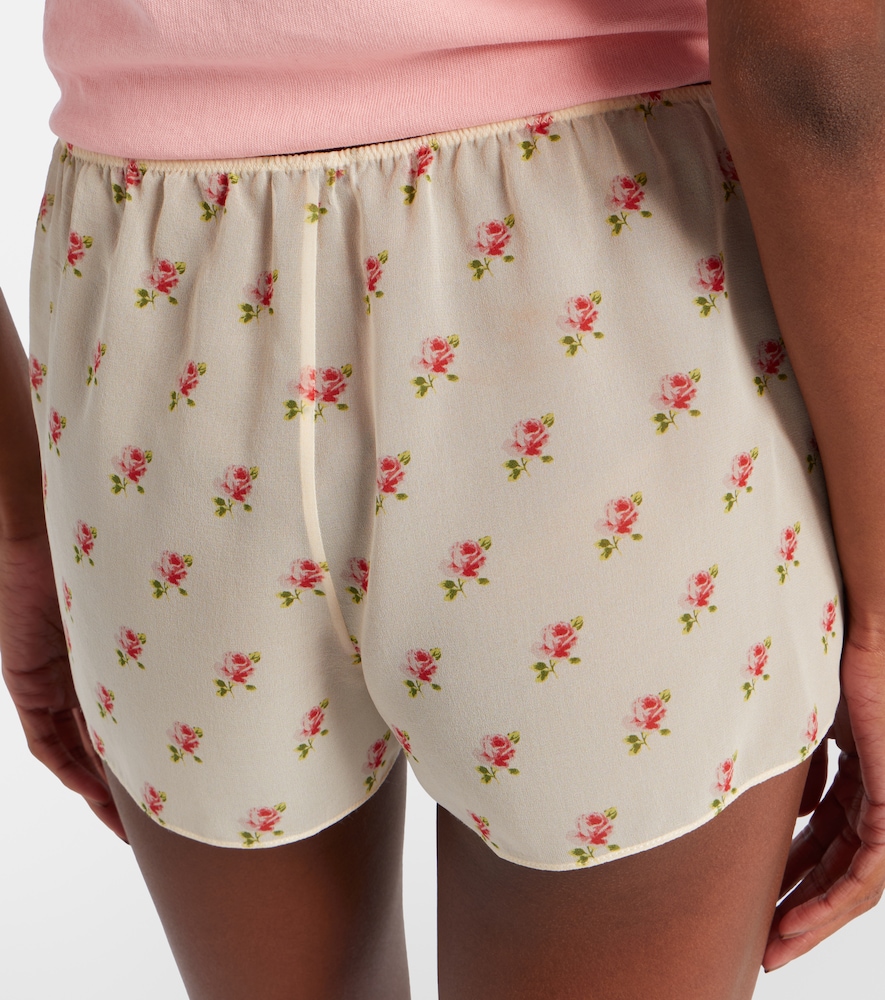  Khaite Khaite Tilly Floral Silk Organza Shorts 