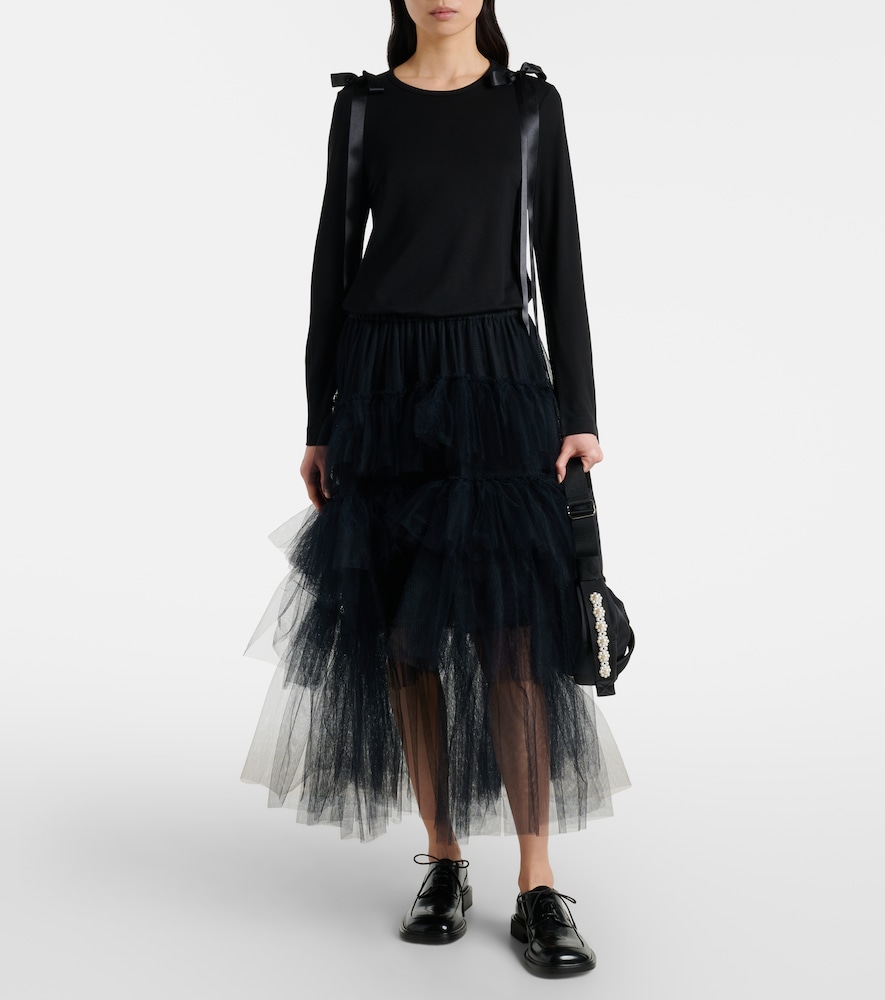 Simone Rocha Bow-detail jersey top