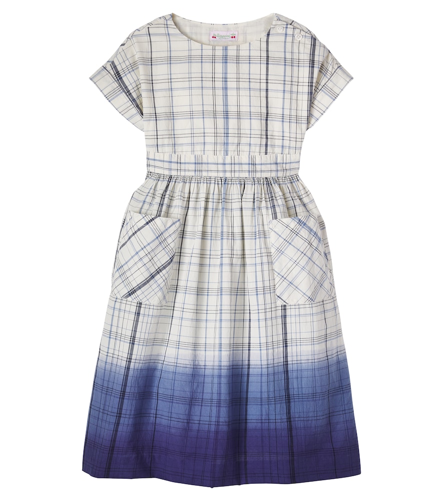 Bonpoint White Edelweiss Checked Cotton Dress Y Size 8 - Mytheresa