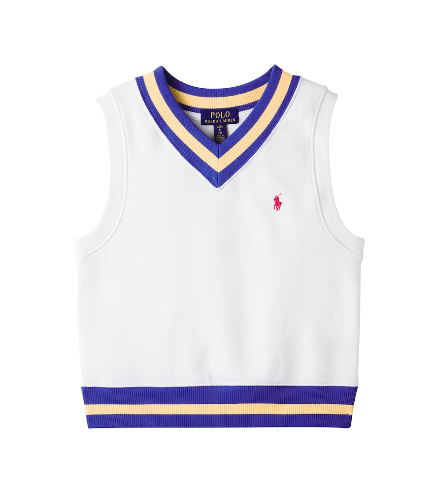 Polo Ralph Lauren Pullunder Aus Einem Baumwollgemisch Einfarbig Kinder Weiß 140/146