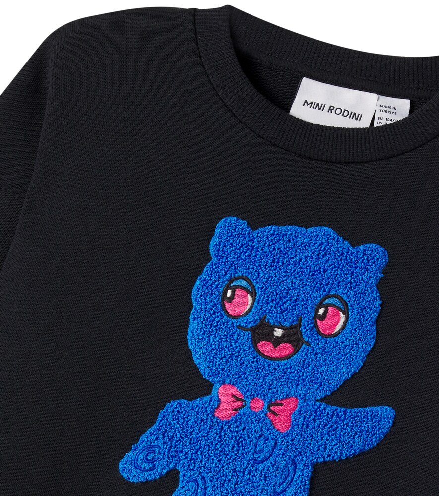  Mini Rodini Mini Rodini Embroidered Cotton Jersey Sweatshirt 