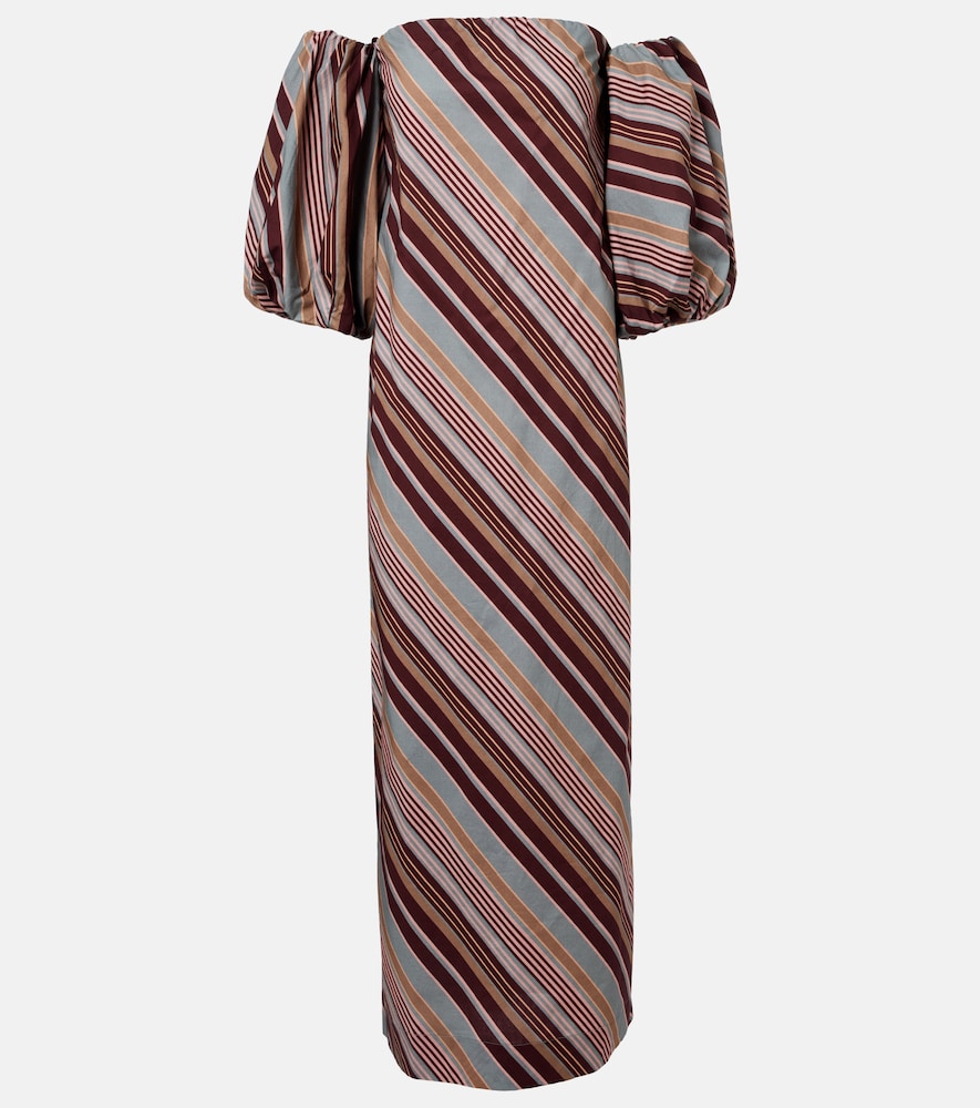 Adriana Degreas Striped off-shoulder cotton-blend maxi dress | Thumbnail 6 Adriana Degreas Striped off-shoulder cotton-blend maxi dress | Thumbnail 6