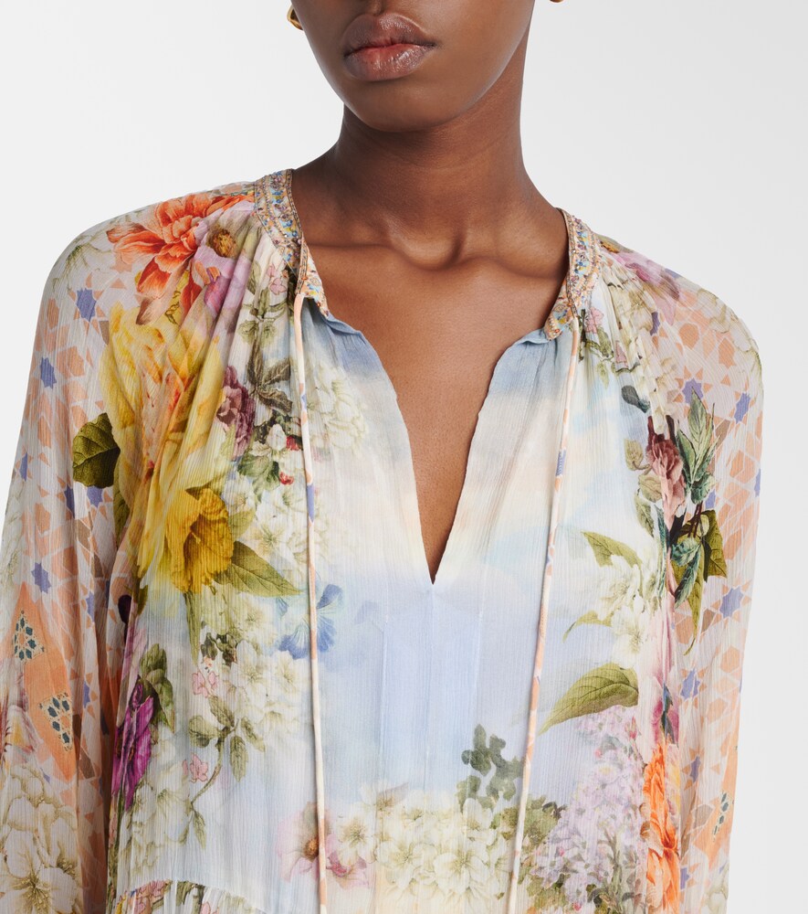 Camilla Camilla Embellished Printed Silk Maxi Dress 