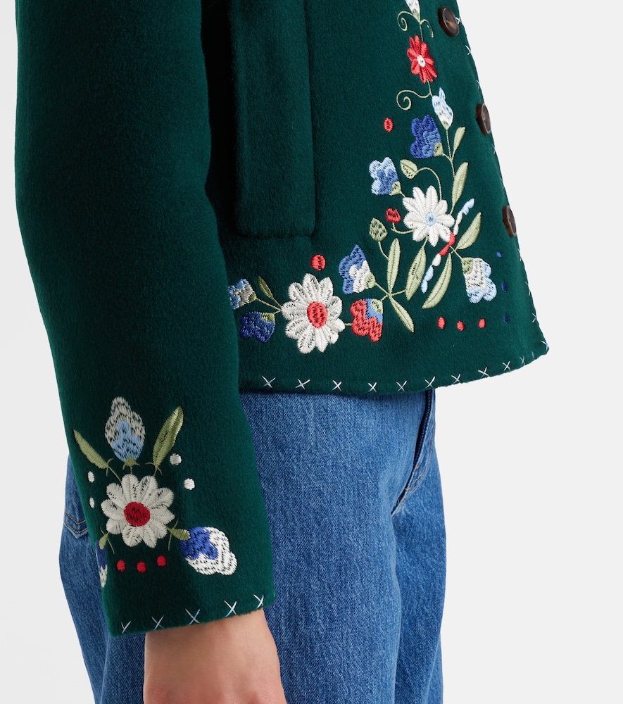 Jude Embroidered Floral Wool-Blend Jacket