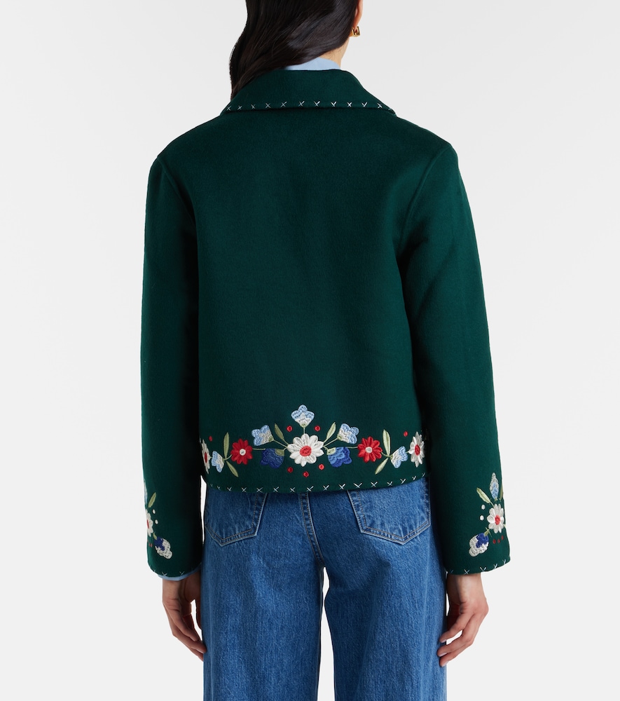 Jude Embroidered Floral Wool-Blend Jacket