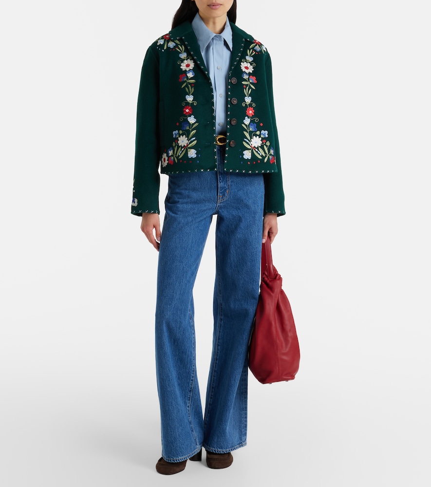 Jude Embroidered Floral Wool-Blend Jacket