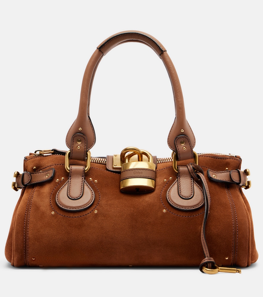 Chloe Women's Brown Paddington Suede Shoulder Bag - Mytheresa